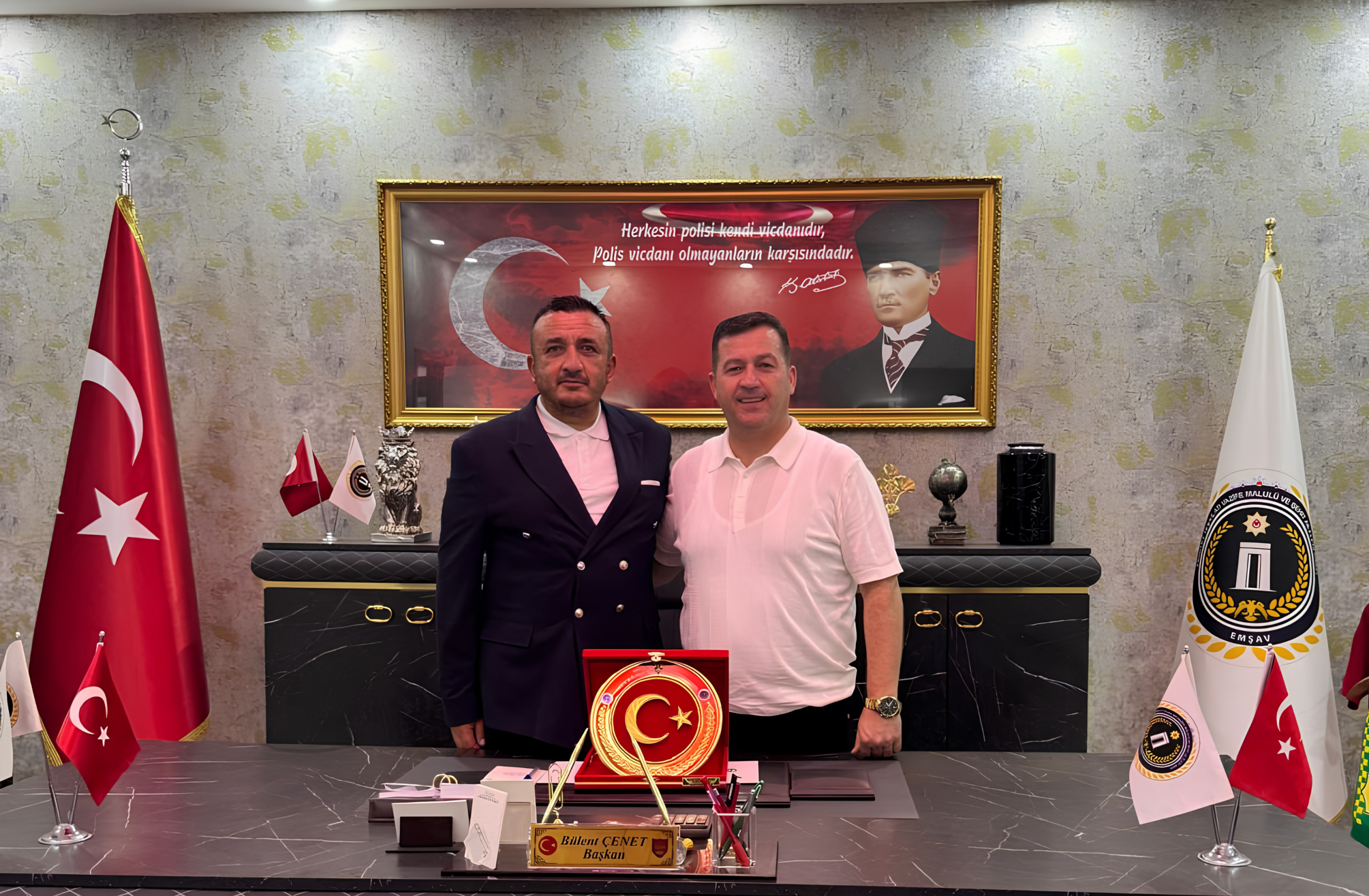 1. Sınıf Emniyet Başmüfettişi Murat Üngör’den EMŞAV Osmaniye İl Başkanlığına Ziyaret